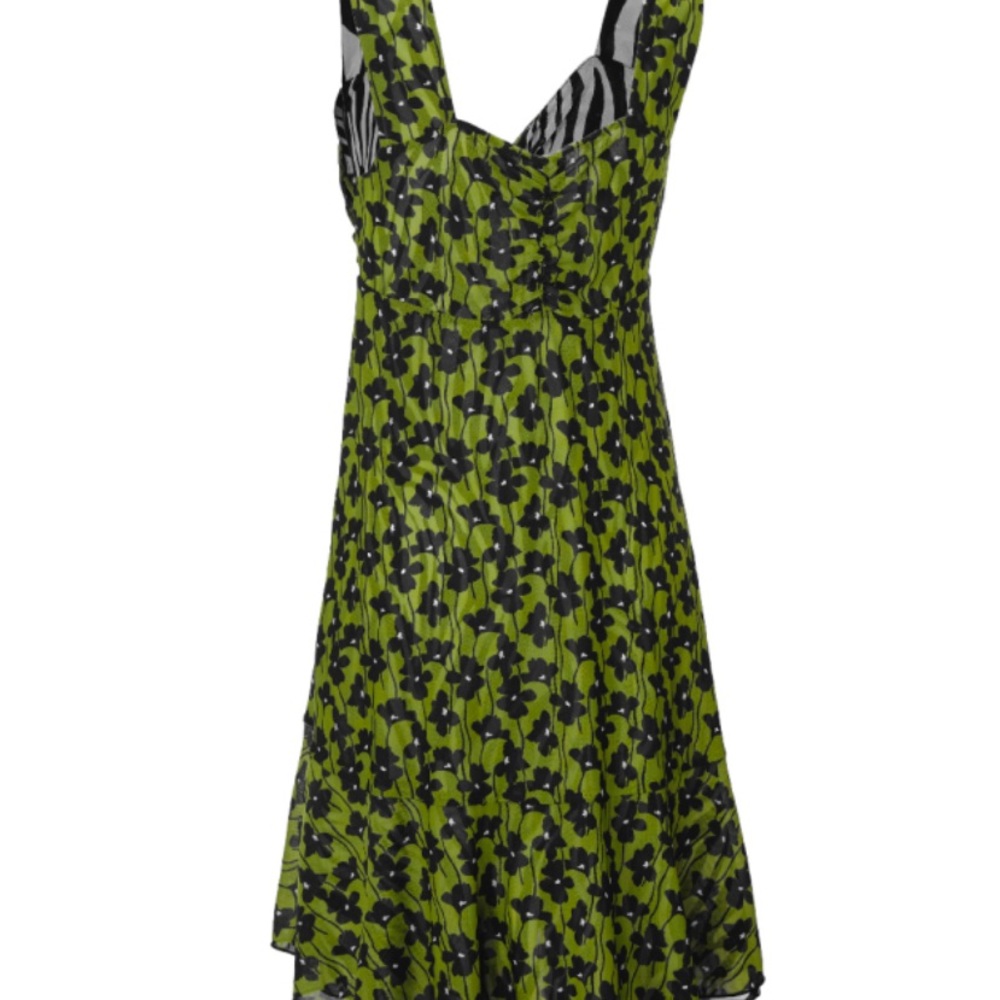 CAbi reversible Dress Black & White Zebra on one side. green on other side. - Picture 8 of 9